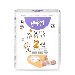HAPPY sauskelnės vaikams Mini, 3-6 kg, 38/78 vnt.